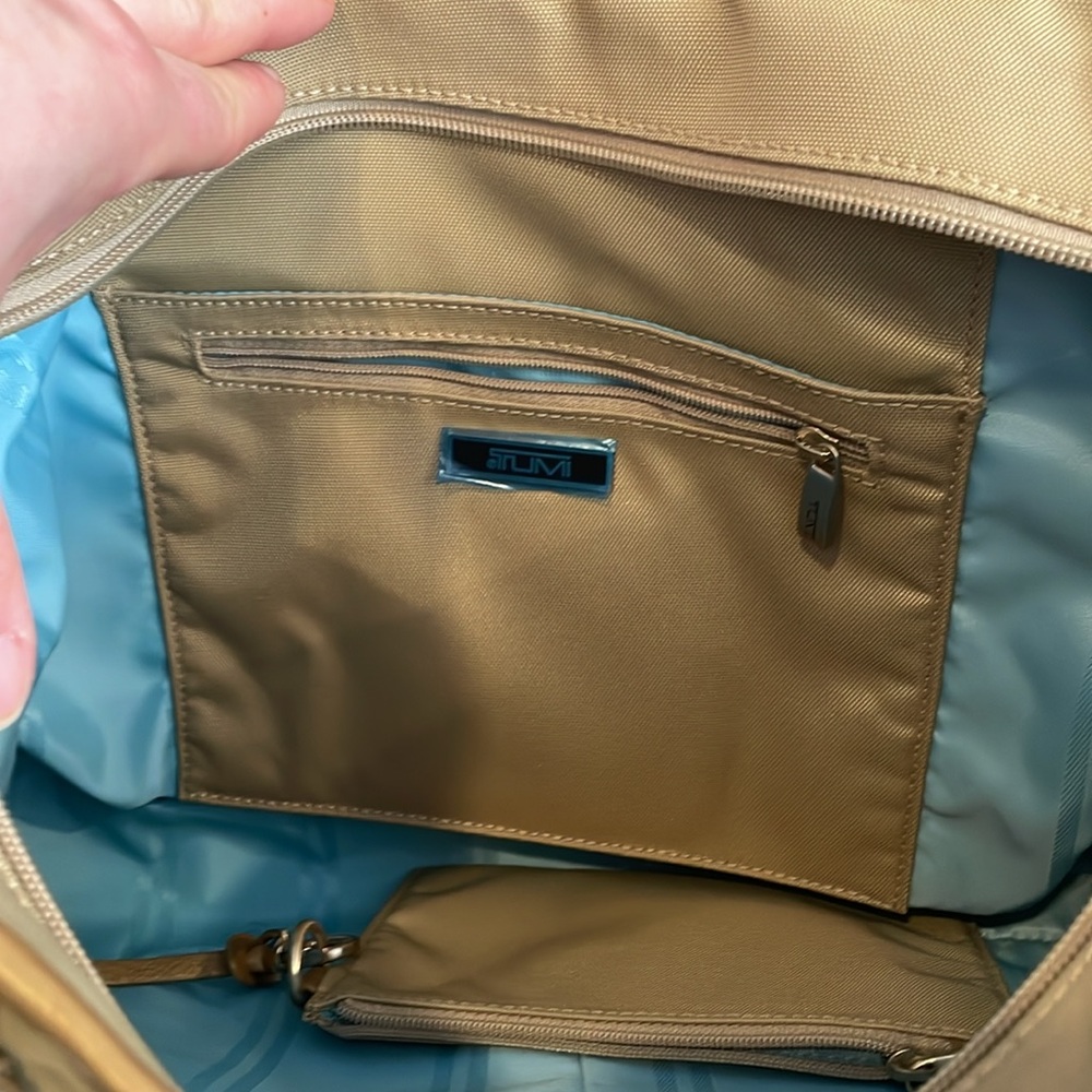Tumi Tan Shoulder Bag Hand Bag - Picture 2 of 5